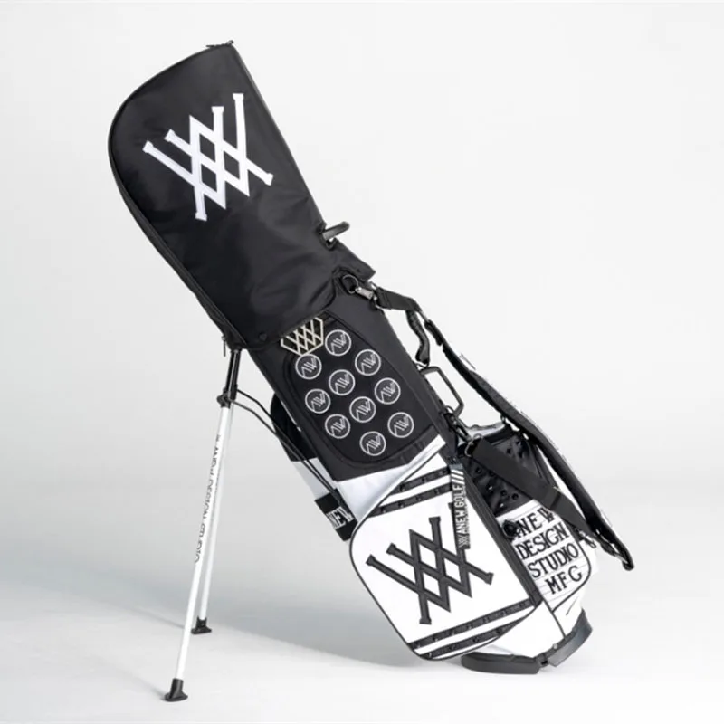 

ANEW Golf Stand Bag Bracket Package Lady Men Outdoor Sports Travel Golf Clubs Bag White Black Color