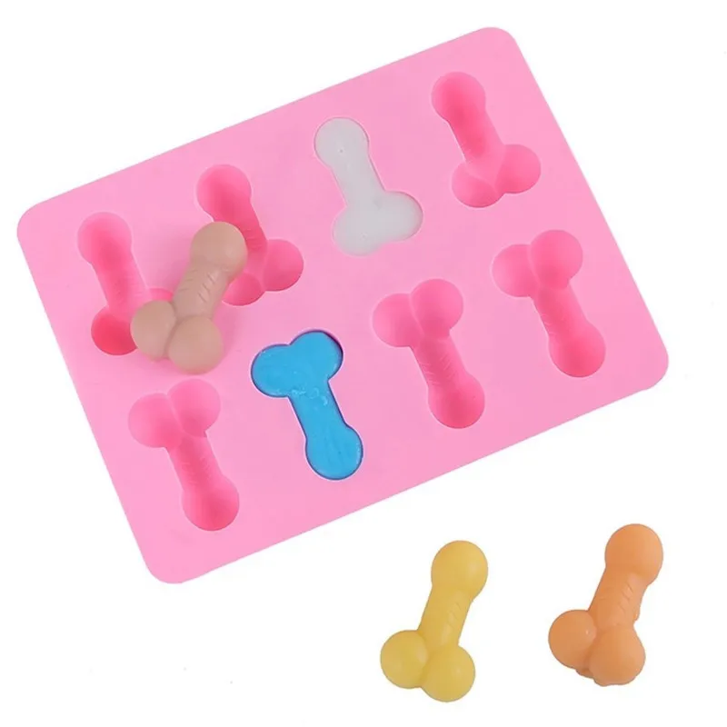 

Cute Penis Chocolate Cake Mold Dick Ice Cube Tray Silicone Mold Soap Candle Moulds Sugar Craft Tools Bakeware Chocolate Moulds