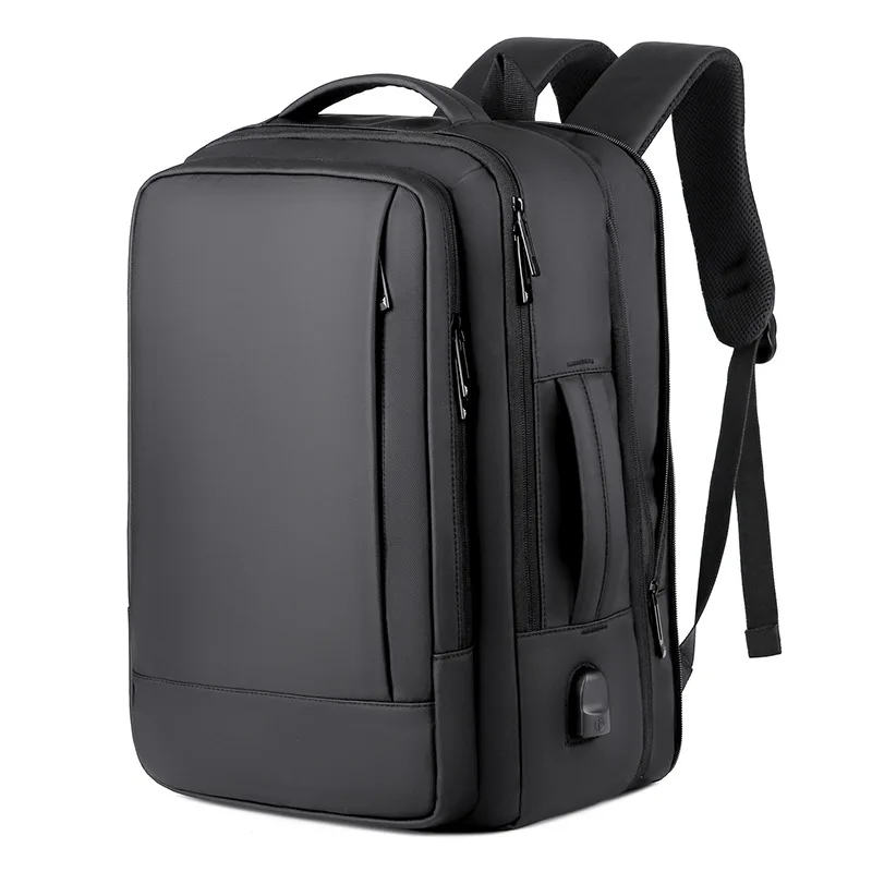 

USB rechargeable backpack for men business waterproof expansion computer bag dual-use college student schoolbag Scalable Design