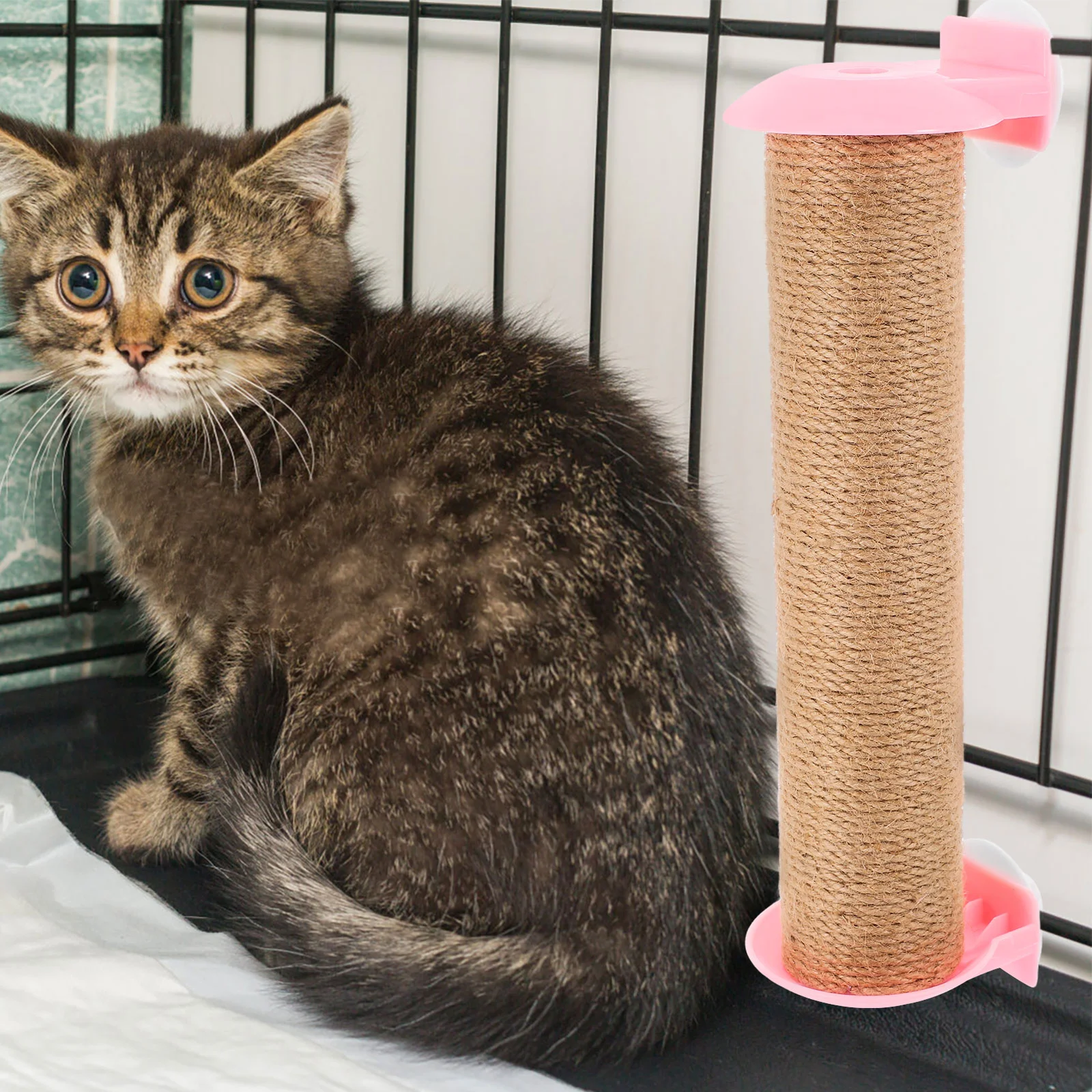 Когтеточка для кошек доска игрушек-клетки сменные игрушки-полюски джутовые