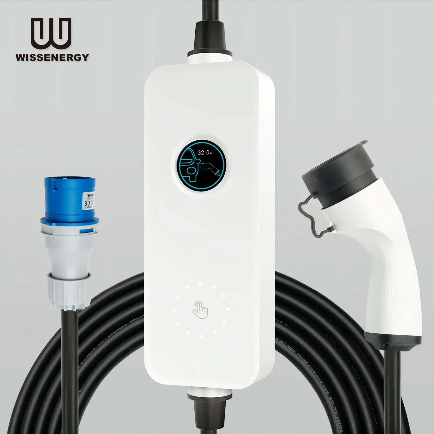 

Портативное зарядное устройство для электромобилей IEC 62196-2 типа 2 EVSE, 32А, 7,2квт, электрическое автомобильное зарядное устройство с разъемом SCHUKO