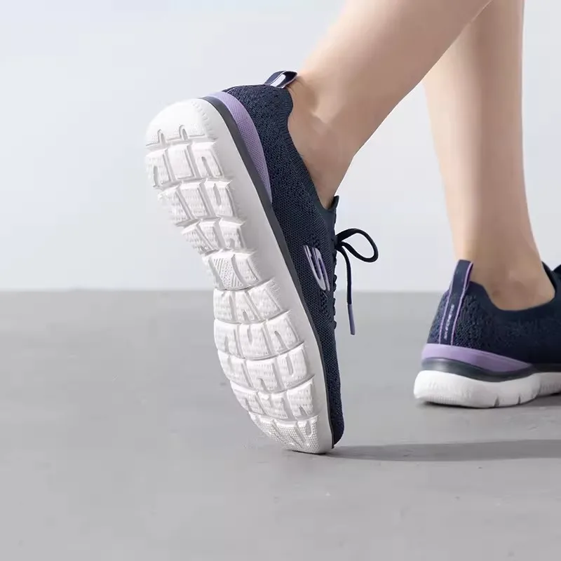 Skechers Женская спортивная обувь Летняя новая модная дышащая повседневная Легкая