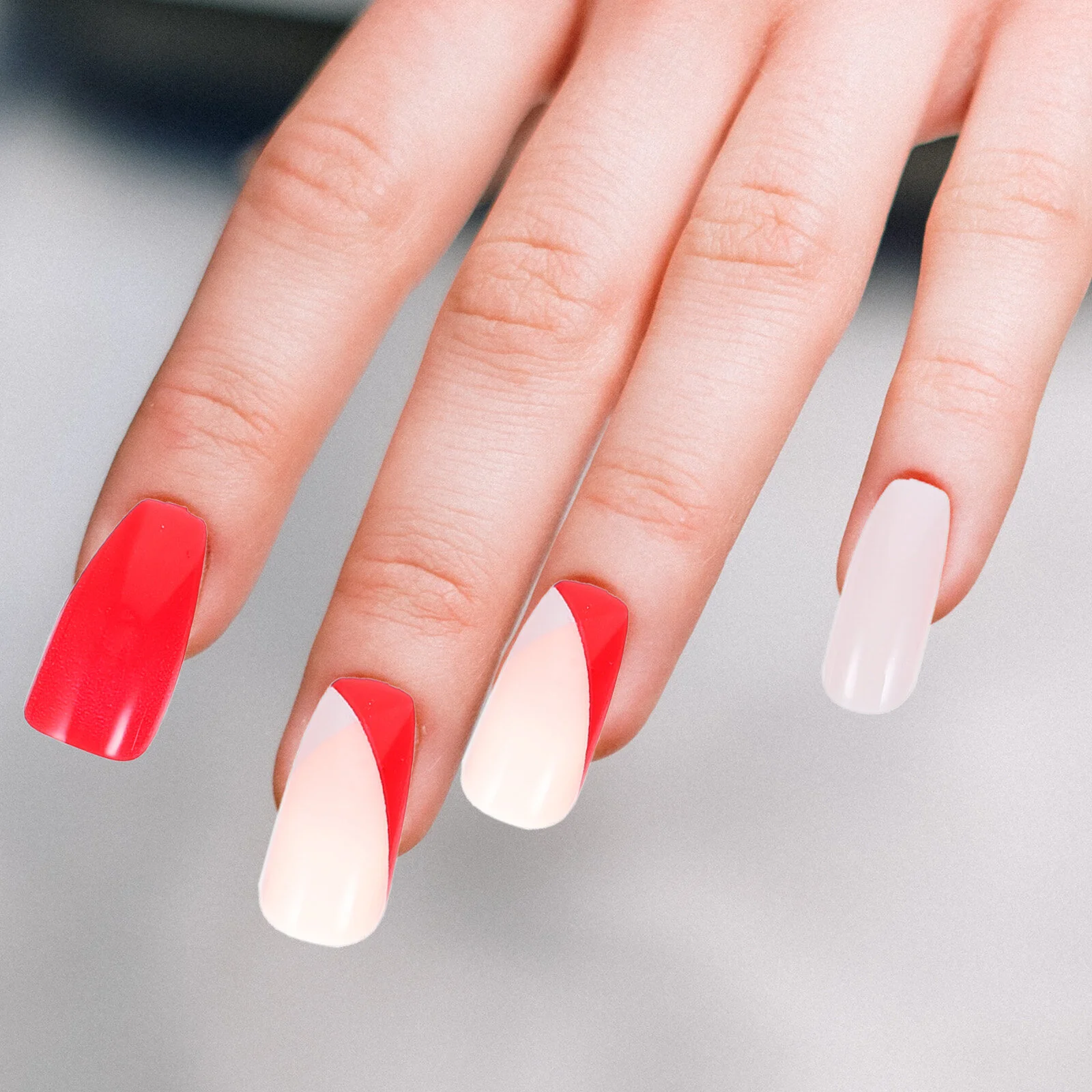 

Set Women Fake Nail Tipss French Glue Supplies Manicure Press Abs Decorative Fake Bride