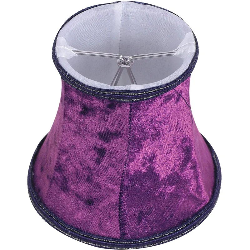 

HOT SALE Cloth Shade Clip- On Bulbs Fabric Lampshade Bell Shape Lamp Cover For Table Lamp Chandelier Wall Light, Random Color