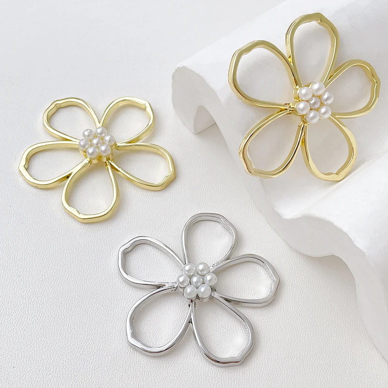 

Стильный преувеличенный дизайн на ощупь, сплав, перламутровый цветок, жемчуг, подвеска «сделай сам», браслет, ожерелье, серьги, аксессуары, материалы