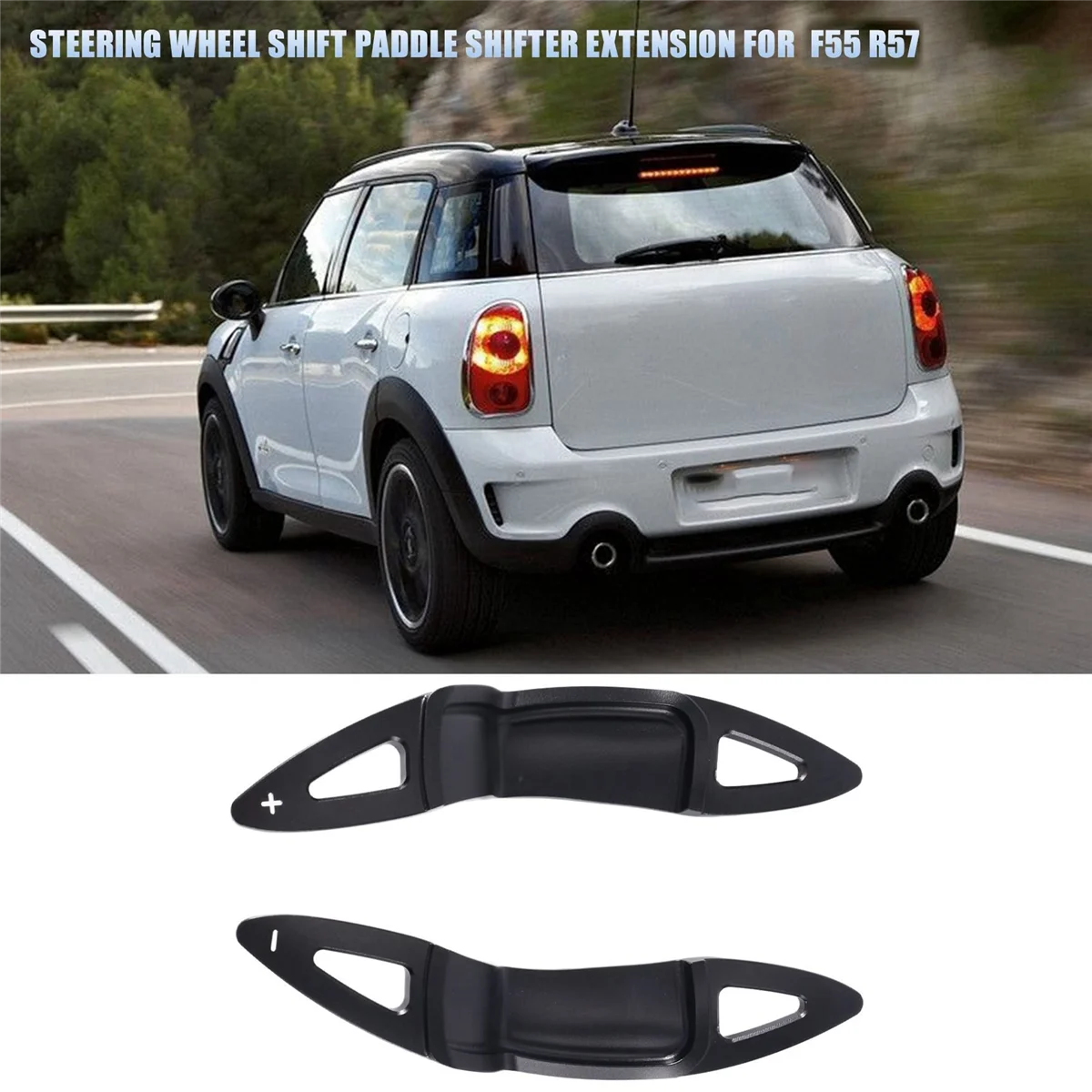 

Car Steering Wheel Shift Paddle Shifter Extension for BMW Mini F55 R57,Black