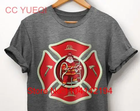 Рубашка с изображением пожарного Пожарный T Рождество День рождения Мальтийский