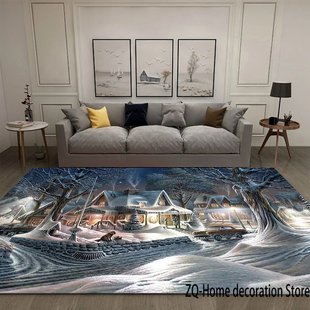 

Home Decor Christmas Snow Tree Carpet Area Rug Aisle Lounge Corridor Floor Bedroom Living Room Entrance Anti-Slip Mat Prayer Mat