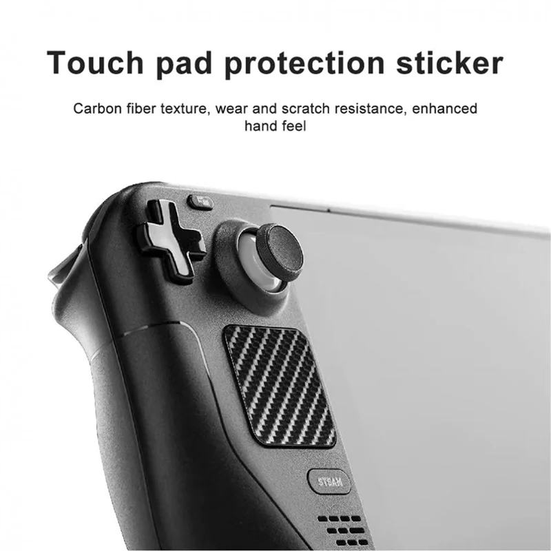 

For Steam Deck Host Protection Set Dustproof Dust Plug + Button Trackpad Sticker + Silicone Rocker Cap Set
