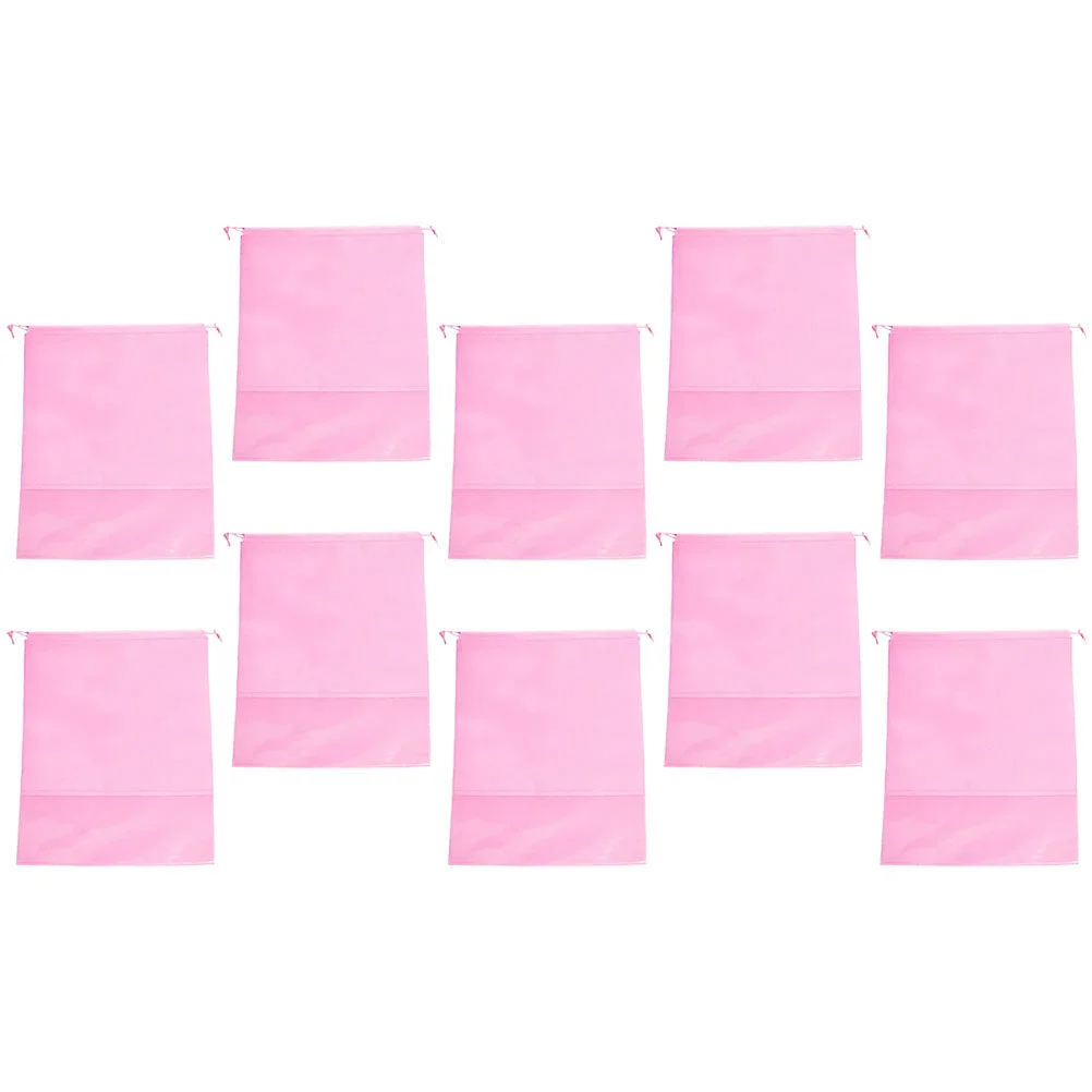 

10 Pcs Travel Shoe Bag Drawstring Clothes Storage Pouch Outdoor Sandals Toy Non-woven Fabric Holder Sundries Wallets