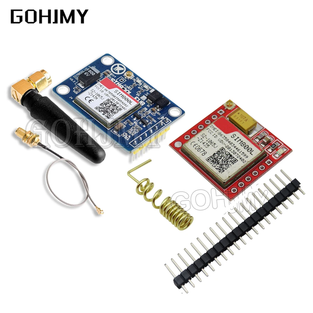 Фото SIM800L GPRS GSM модуль с антенной PCB Micro SIM плата Quad Band для Arduino красный/синий Sim800L с антенной №1