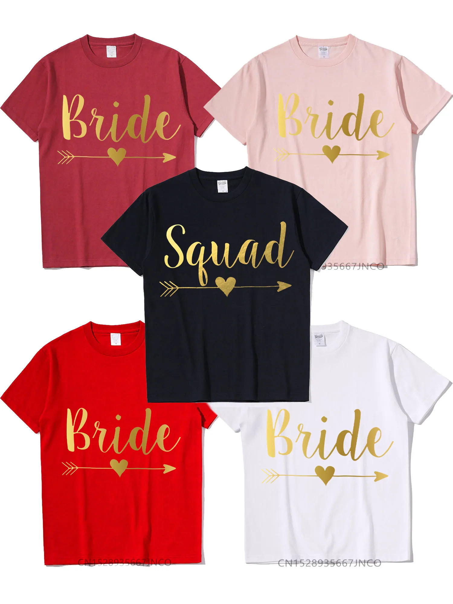 

Squad 100% Cotton Femme Bridesmaid EVJF Tee Shirt Girl Party Couple Matching Wedding Top Women Team To Be Bride Clothes
