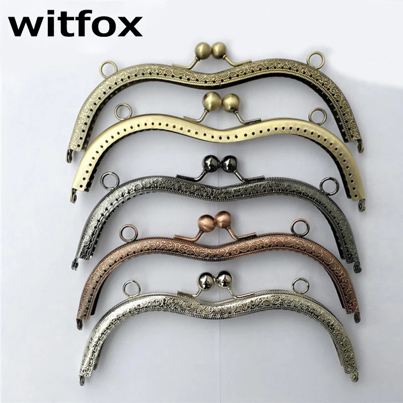 

19cm Metal Frame Purse For Handbag DIY Metal Kiss Clasp Lock Handle Coins Bag Accessories Fashion