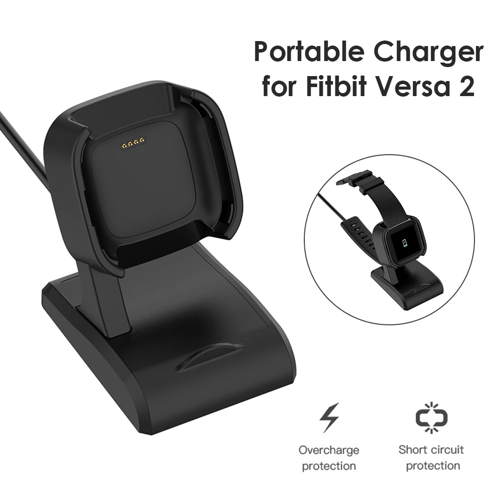 

USB Fast Charger Dock Stand for Fitbit Versa 2 Smart Watch Charging Cable Cradle