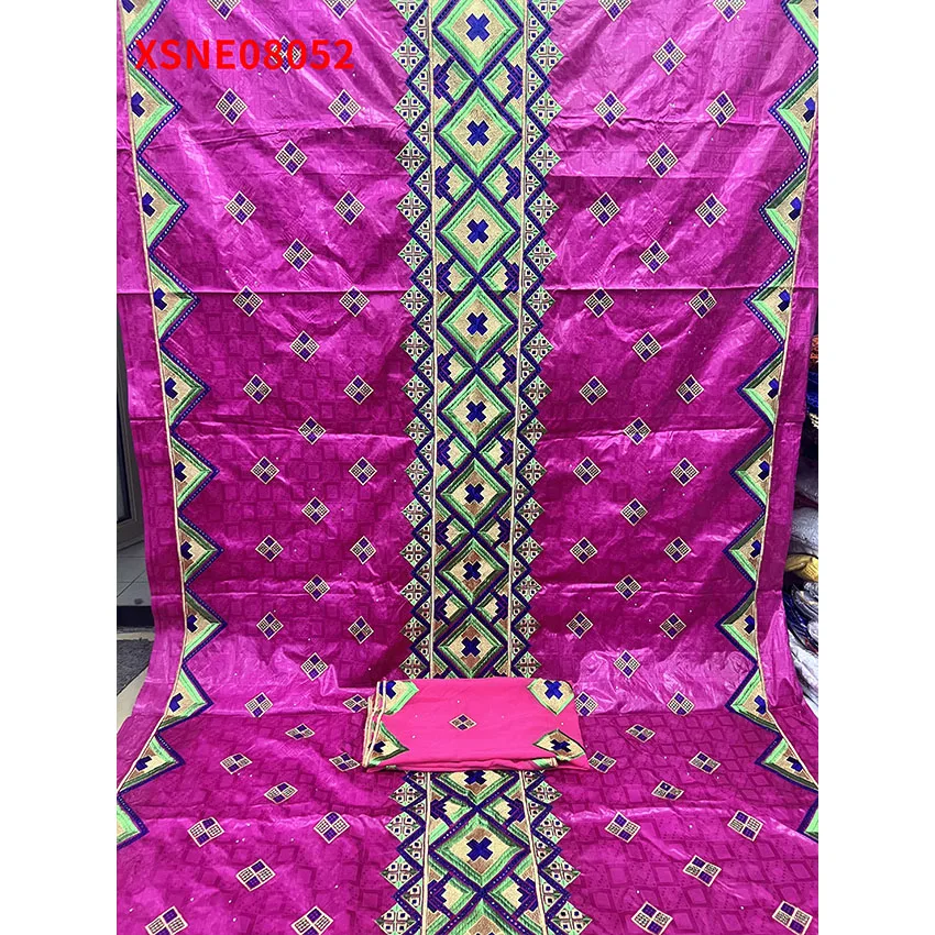 

Gorgeous Africa cotton edge printing 5+2yards lace fabric XSNE08052A