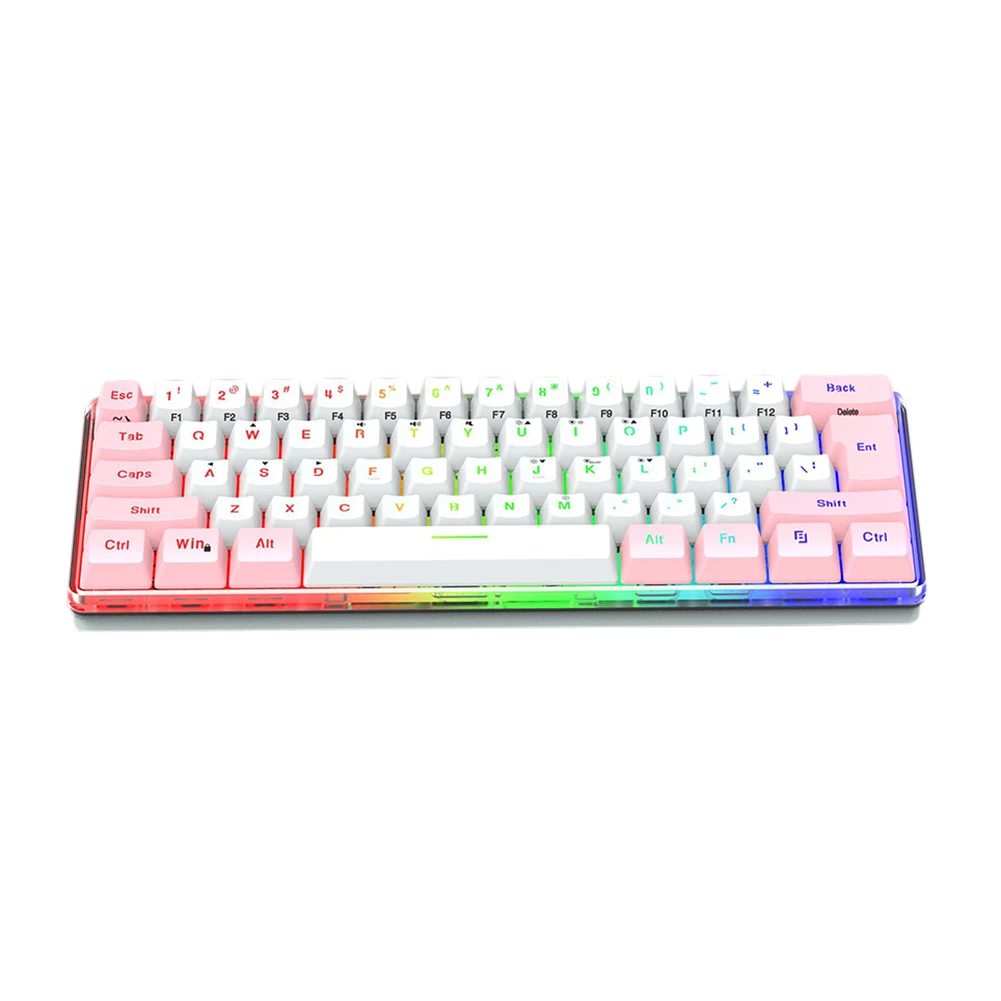 

USB-клавиатура игровая проводная, 61 клавиша, RGB