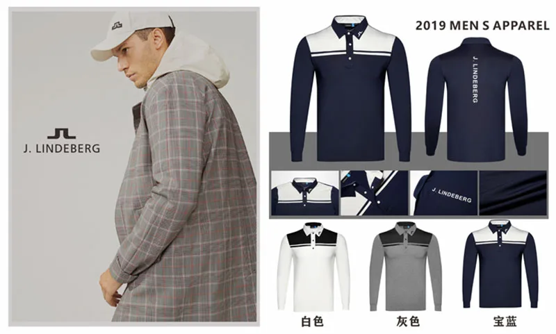 Golf Clothing Men's Breathable and Quick-Drying Sports and Leisure Outdoor Autumn High-Quality Long-Sleeved Polo T-Shirt