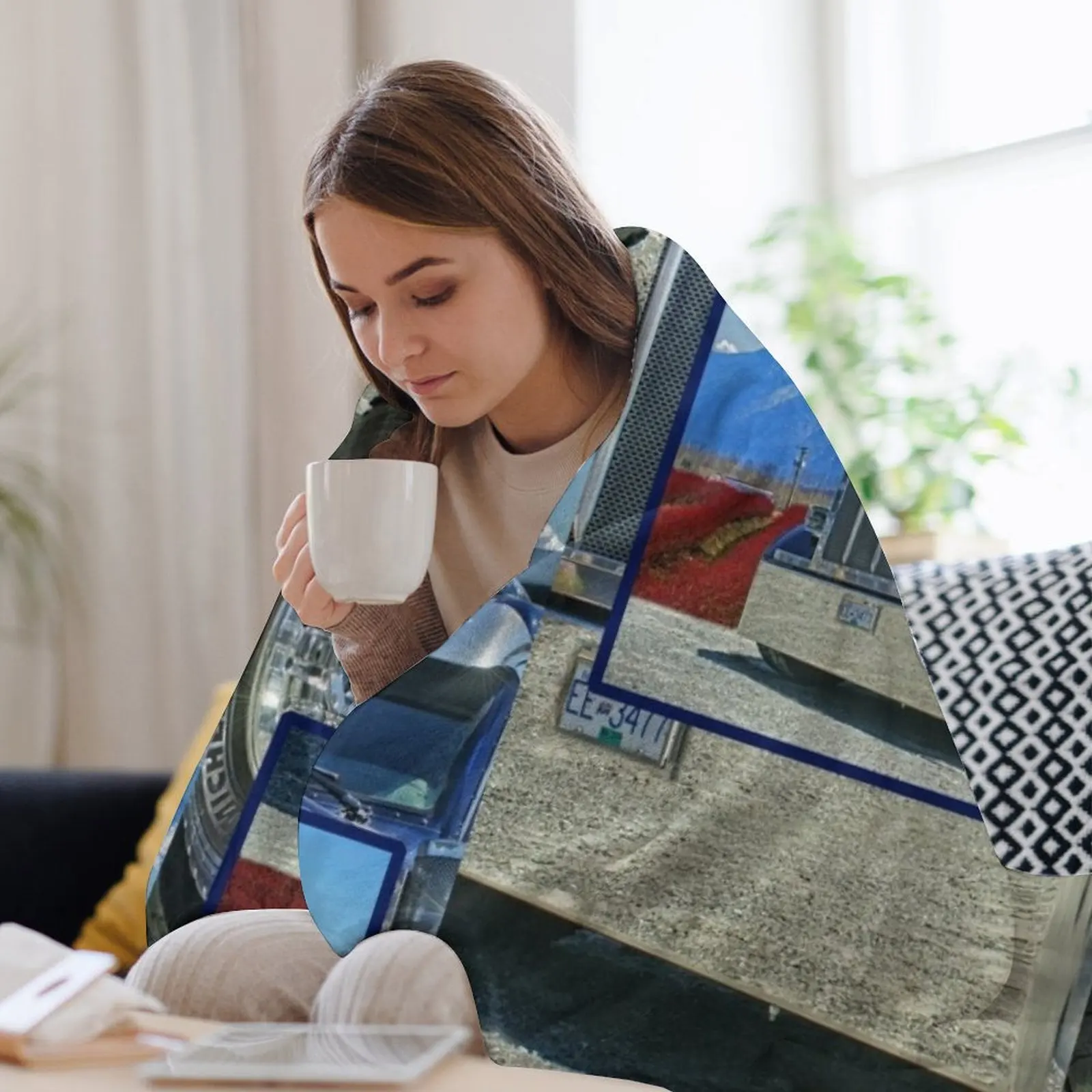 Одеяло Peterbilt Dumptruck теплое зимнее дорожное мягкое плюшевое одеяло в клетку