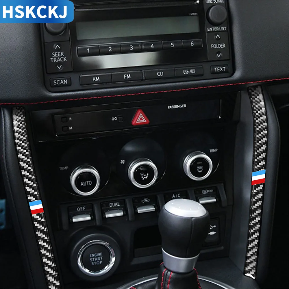 

Наклейка из углеродного волокна для Toyota 86 GT86 Subaru BRZ 2017 2018 2019, центральное управление, боковое радио Triml, аксессуары для интерьера автомобиля