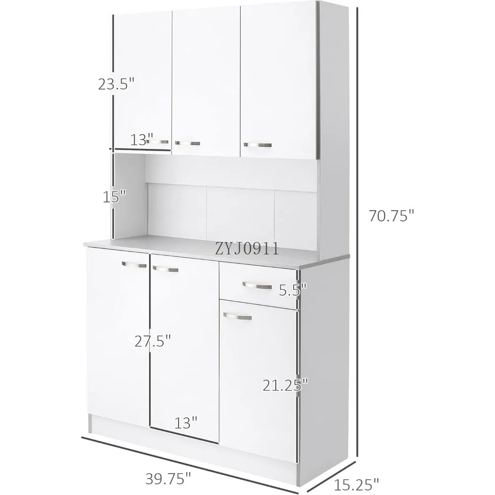 Отдельностоящий буфет 71 дюйм с ящиком кухонные шкафы для хранения вещей кладовая