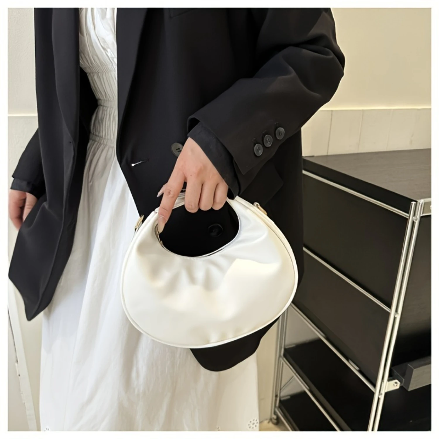 Сумка через плечо с полумесяцем Женская шикарная Сумка-Кроссбоди регулируемым