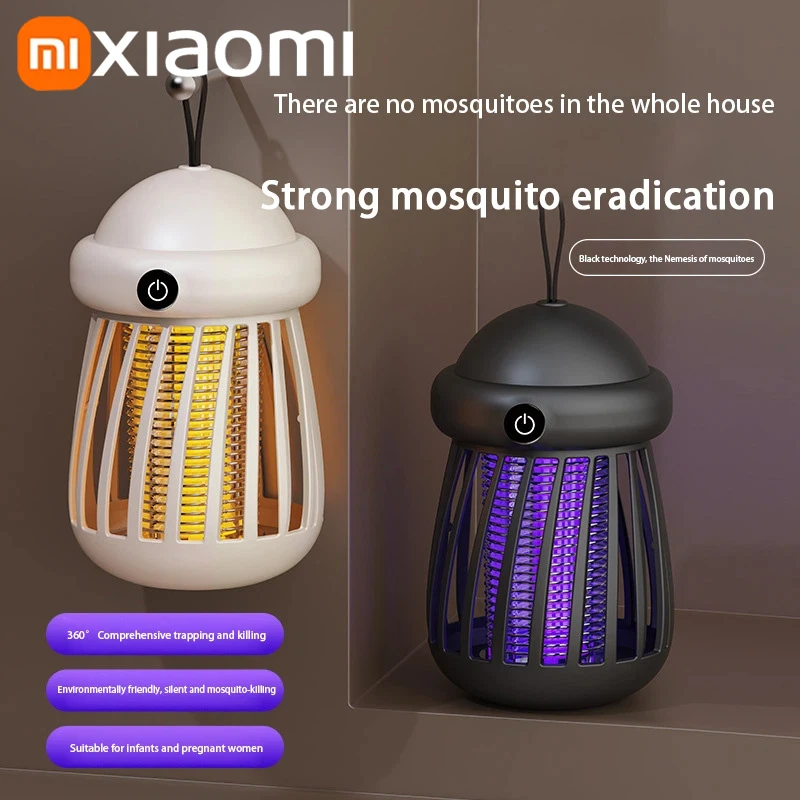Фото Электрическая лампа-ловушка для комаров Xiaomi, USB-ловушка для мух, уничтожитель насекомых, репеллент, для спальни, для кемпинга на открытом воздухе, ночник-ловушка от комаров №1