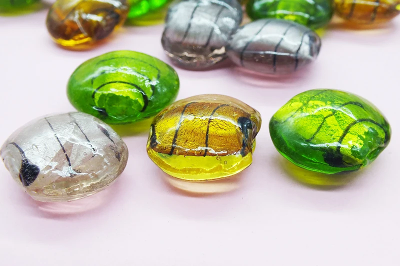 В наличии 76 шт. разноцветные 25 мм DIY очаровательные стеклянные бусины для