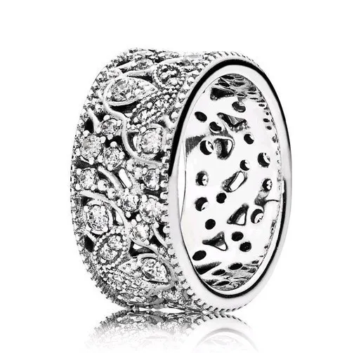 

Женское кольцо из серебра 925 пробы, с блестящими листьями