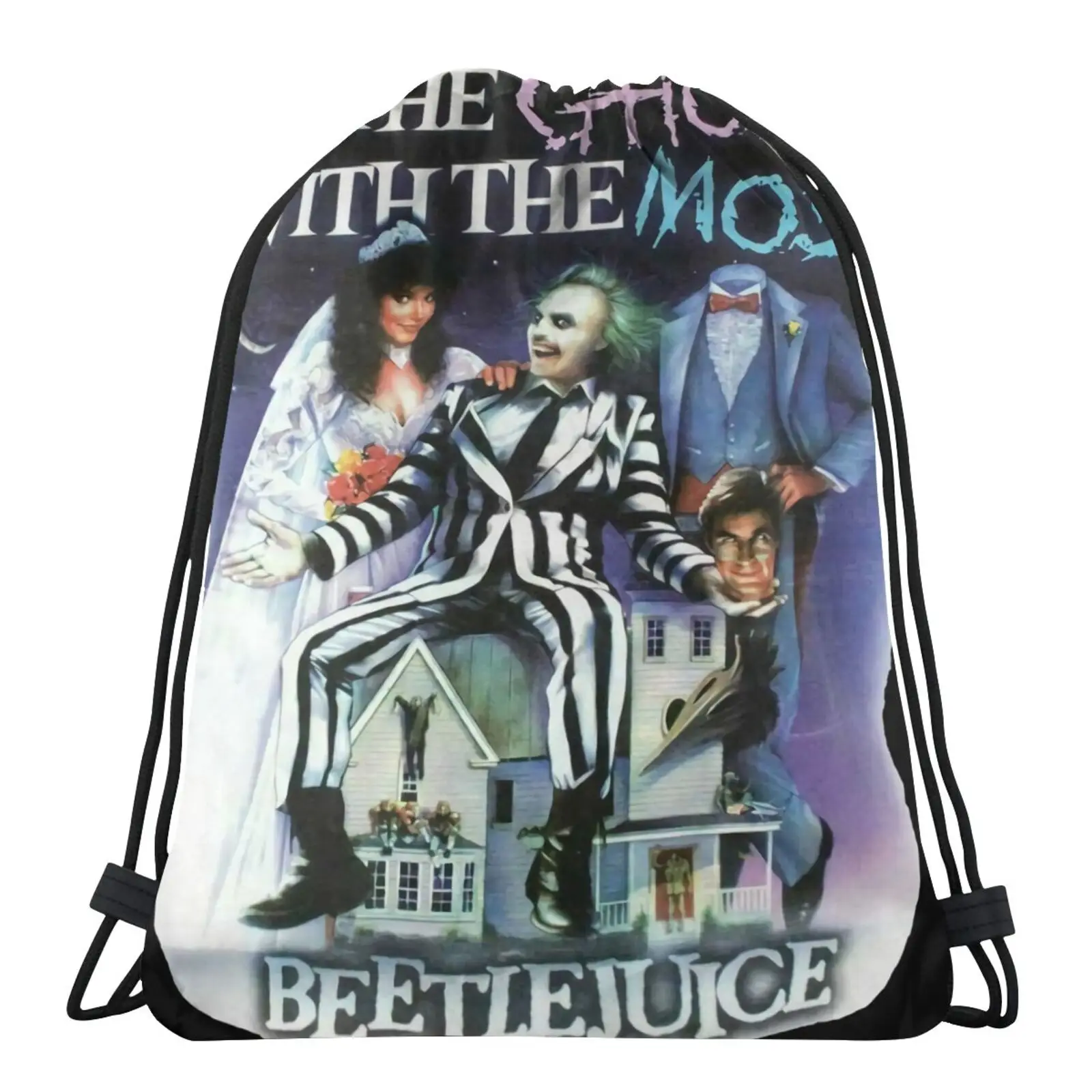 

Beetlejuice Ghost With The Most Bag Bags For Girls Shoe Backpack Fabric Bags Shopping Bags Package Backpack Bag Cloth Backpack