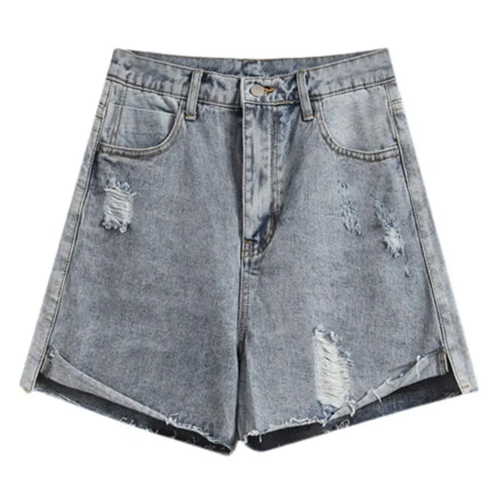 

Y2K Summer Women Vintage Streetwear Denim Shorts High Waist Jeans Wide Leg Baggy Alt Cargo Short Pants Harajuku Clothes