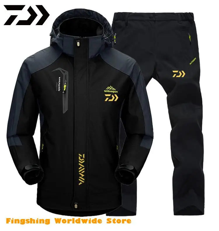 

Spring Summer Outdoor HikingFishing Jacket Pants Man Waterproof Hiking Camping Fishing Clothing Set Men Sport Suits Windbreak