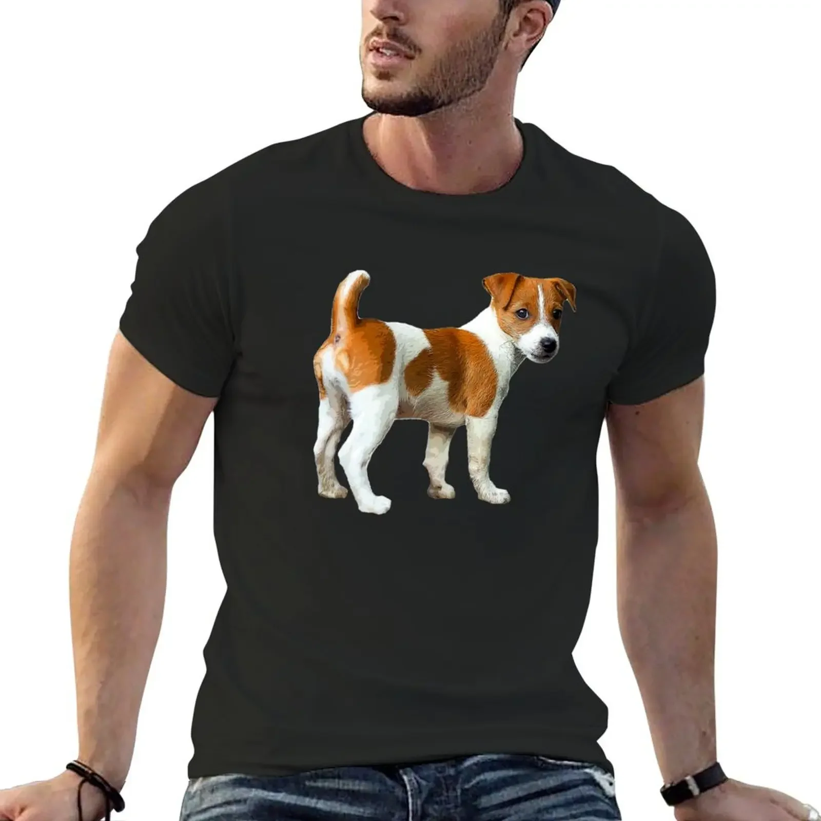 Джек Рассел-терьер футболка с милым щенком и собакой таможенный дизайн простые