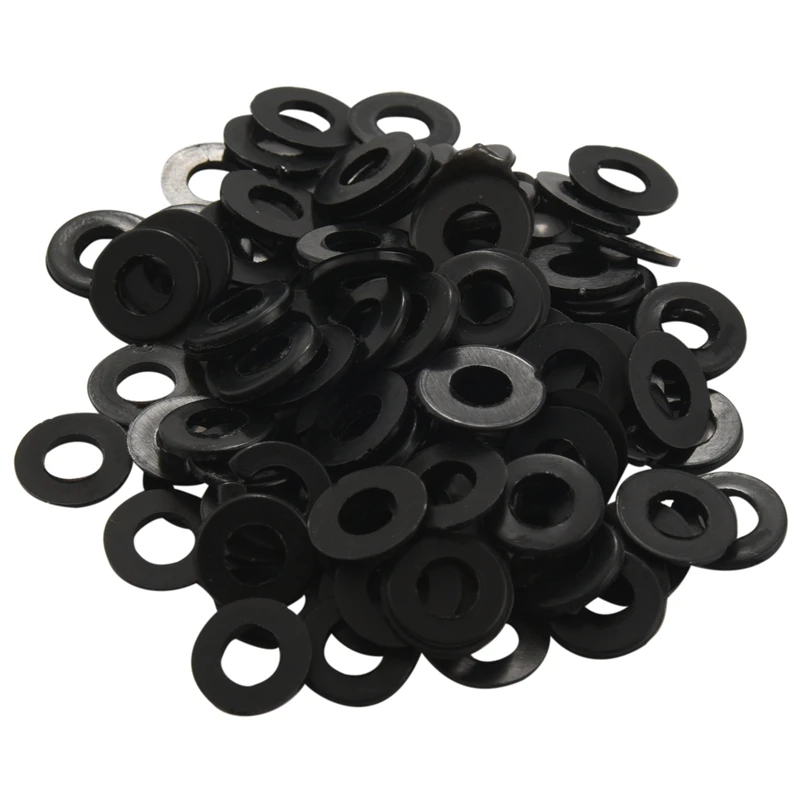 

M5 X 10 мм X 1 мм черные нейлоновые плоские шайбы прокладки Распорки 100 шт.