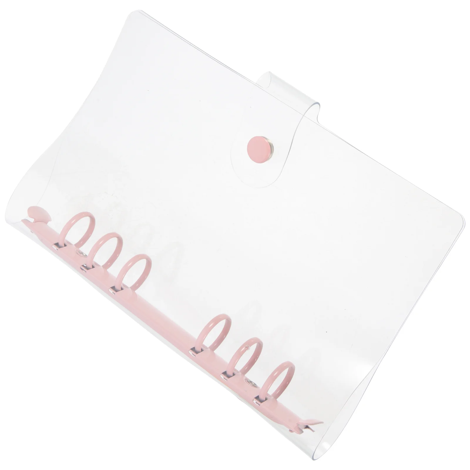 

Transparent Loose-leaf Case Binder Rose Gold Notebooks Aesthetic A6 Cover Blinder Paper Organizer