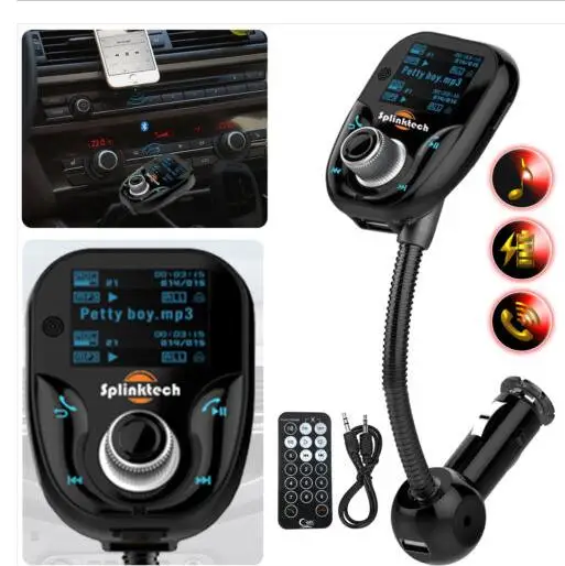

Беспроводной автомобильный Bluetooth FM-передатчик MP3 радио адаптер автомобильный комплект USB зарядное устройство 1