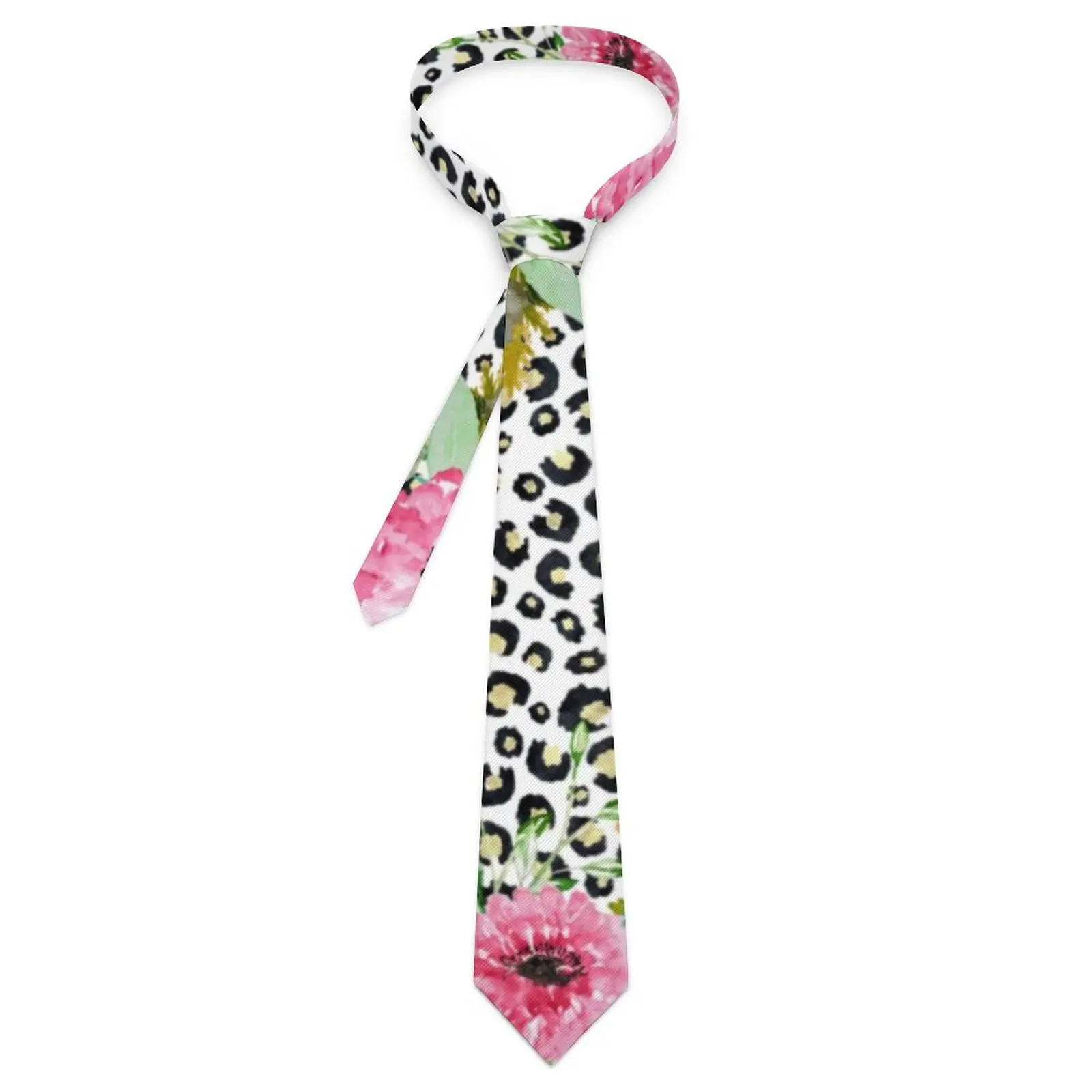 

Элегантный галстук с леопардовым принтом, розовый галстук с цветочным дизайном, милый забавный мужской галстук-бабочка для свадебной вечеринки