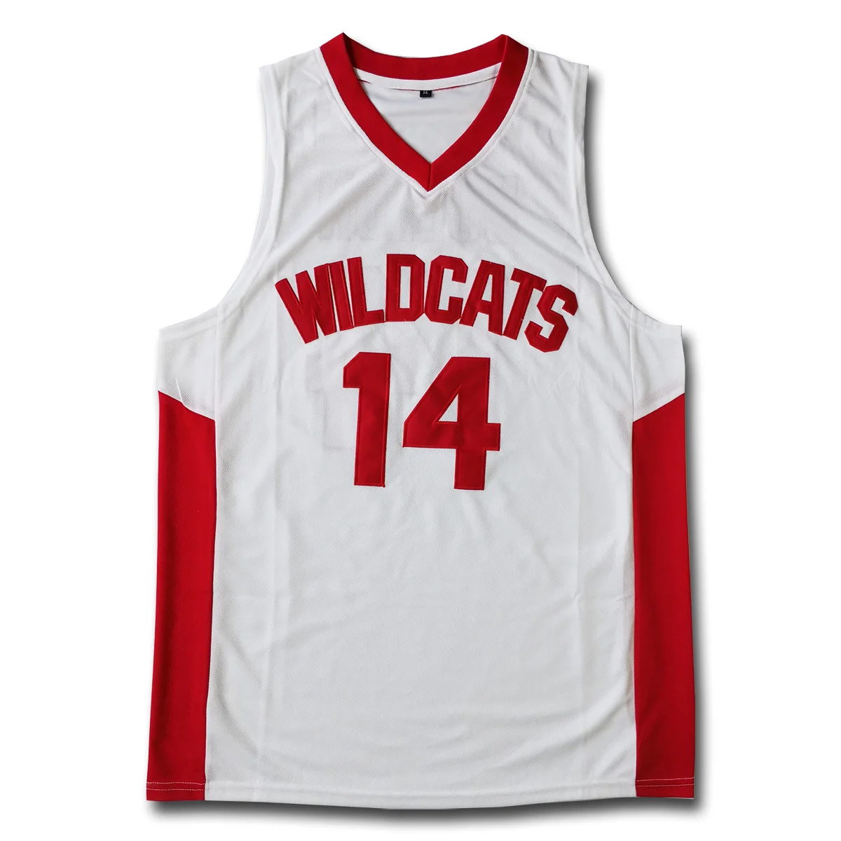 14 Zac Efron Troy Bolton East High School Wildcats white red blue black Retro Basketball Jersey Men's Stitched Jerseys