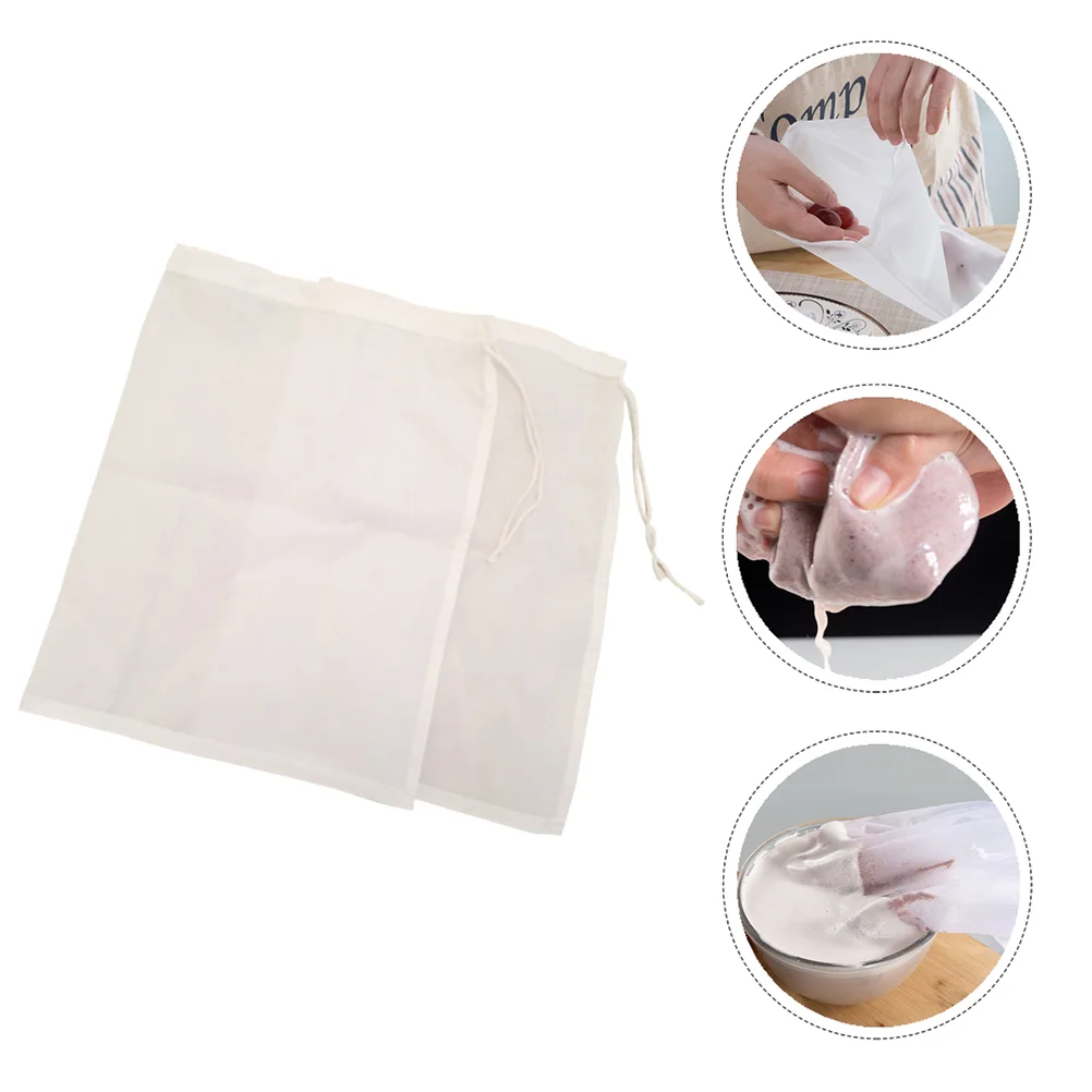 

2 Pcs Useful Nylon Tea Mesh Bags Household Multipurpose Filter Pouches Strainers for Home Kitchen