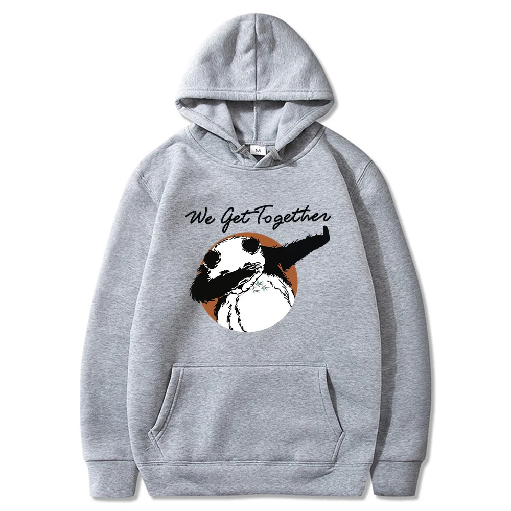 Мужской свитер с капюшоном и принтом гигантской панды из Китая Повседневный