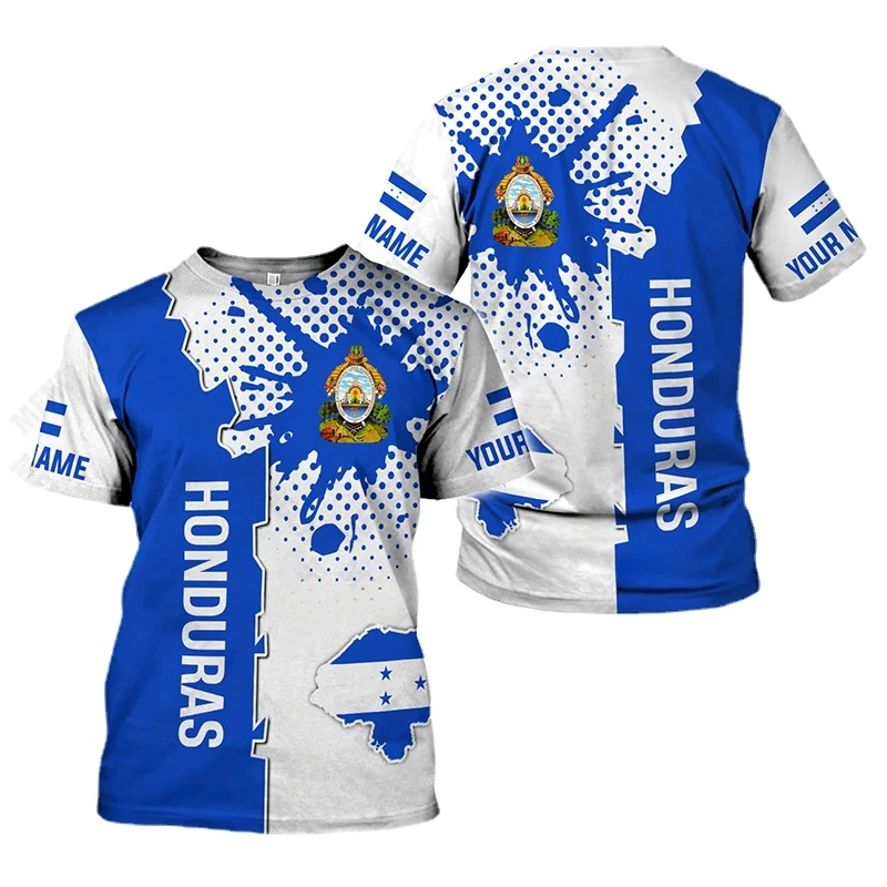 Футболки с графическим изображением герба Гондураса летняя повседневная