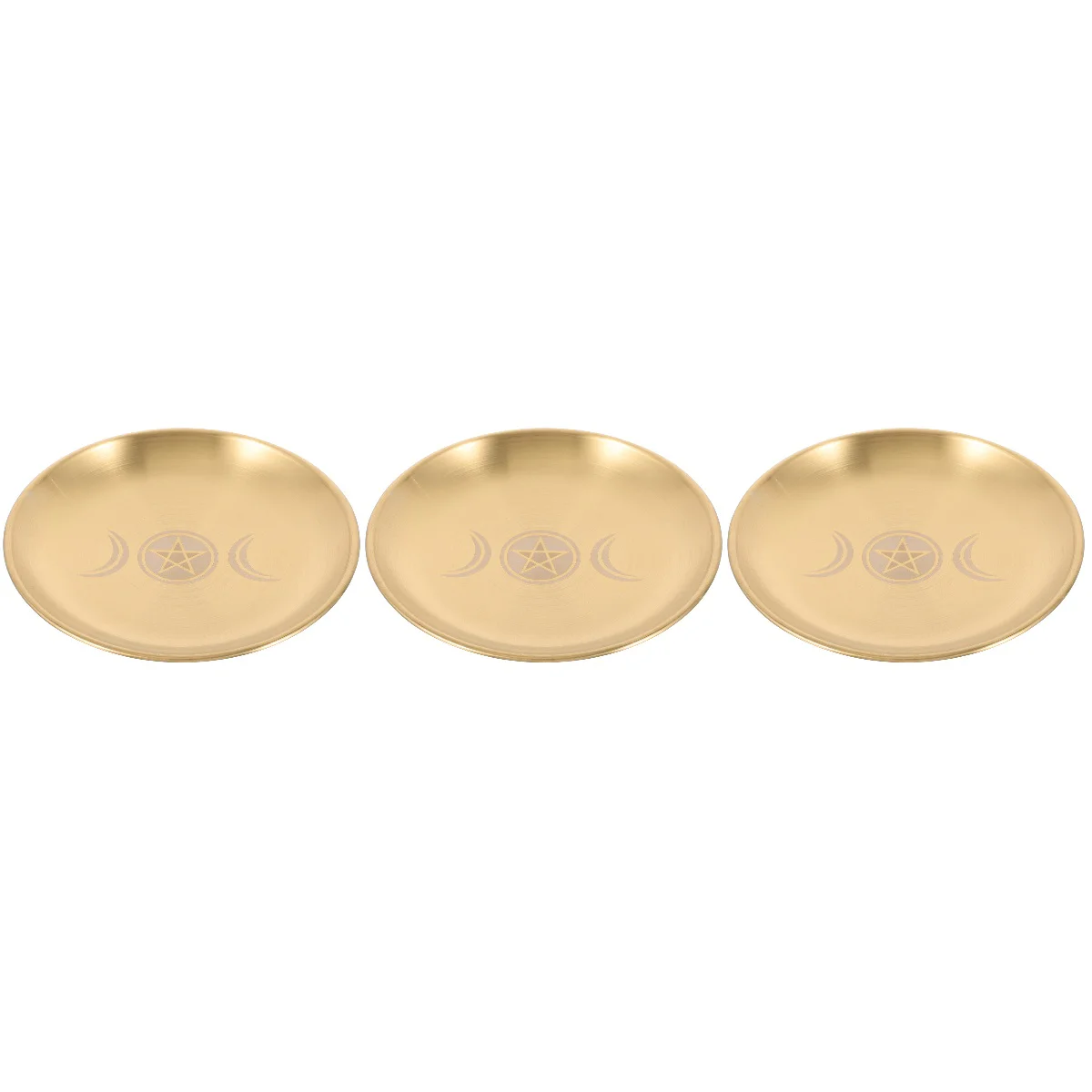 

3pcs Holder Plate Tarot Holder Tray Small Decorative Plate Pillar Tray