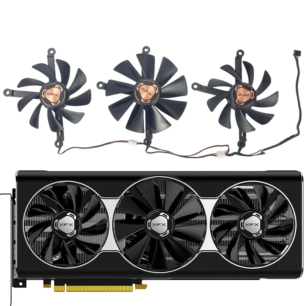 

85MM CF9015H12S 95MM CF1015H12S RX5700 Cooling Graphics Fan For XFX RX 5700 XT THICC III Ultra Replacement Graphics Card GPU