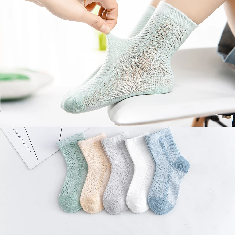 

Jacquard Socks Summer Accessories 5pairs/lot Toddler Cute Cotton 0-12 Clothe Socks Baby Kids Girls Boy Mesh Children Socks