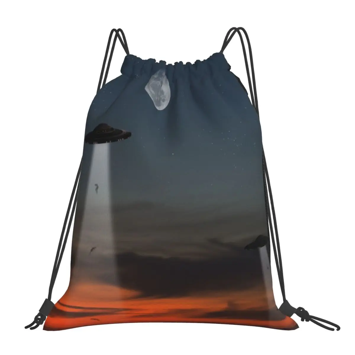 

Alien Invasion Backpacks Multi-function Portable Drawstring Bags Drawstring Bundle Pocket Shoes Bag Book Bag For Travel Students