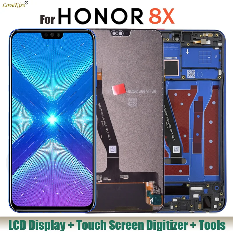 

6.5" For Huawei Honor 8X JSN-L22 JSN-L21 LCD Display Touch Screen Digitizer Honor 8X LCD Front Panel Sensor Frame Assembly Parts