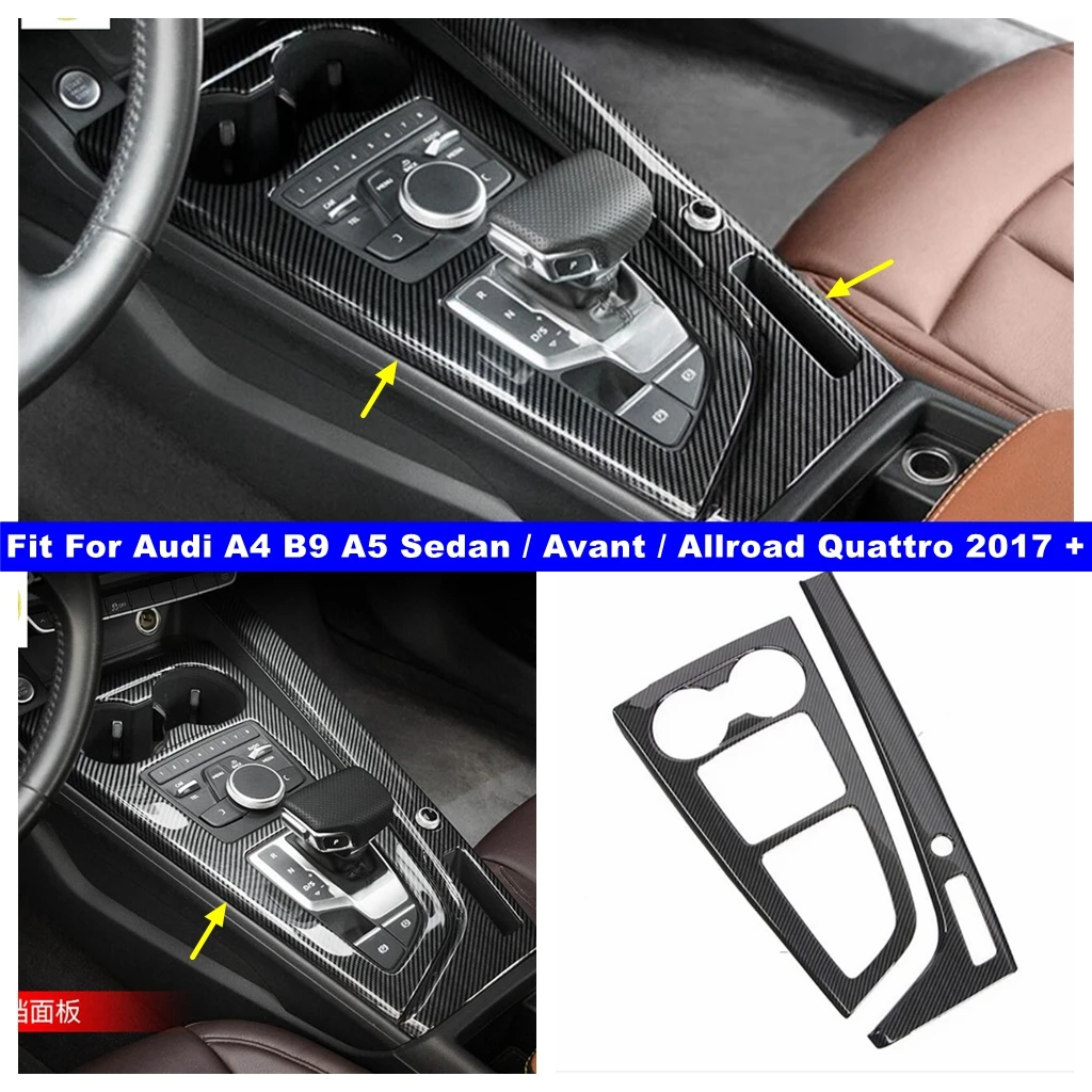 Accessories Center Control Gear Shift Cup Holder Panel Cover Trim For Audi A4 B9 A5 Sedan / Avant / Allroad Quattro 2017 - 2020