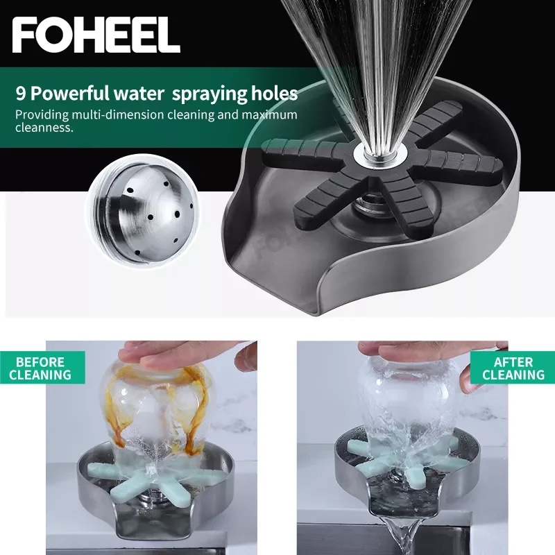 

Bar Cup Glass Rinser Automatic Cup Kitchen Tools & Gadgets Specialty Tools Coffee Pitcher Wash Cup Tool Kitchen Washer