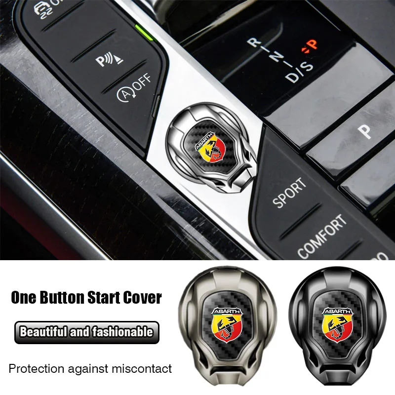 

Car ONE-CLICK Start Buttons Metal Protective Cover for Abbas Competizione Carbono Punto 124 125 500 695 OT2000 Stilo Accessories