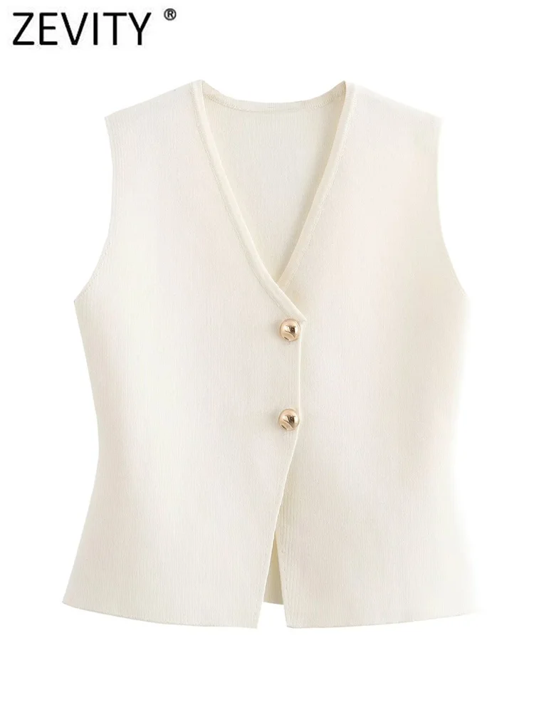 Женская блузка с V-образным вырезом и пуговицами