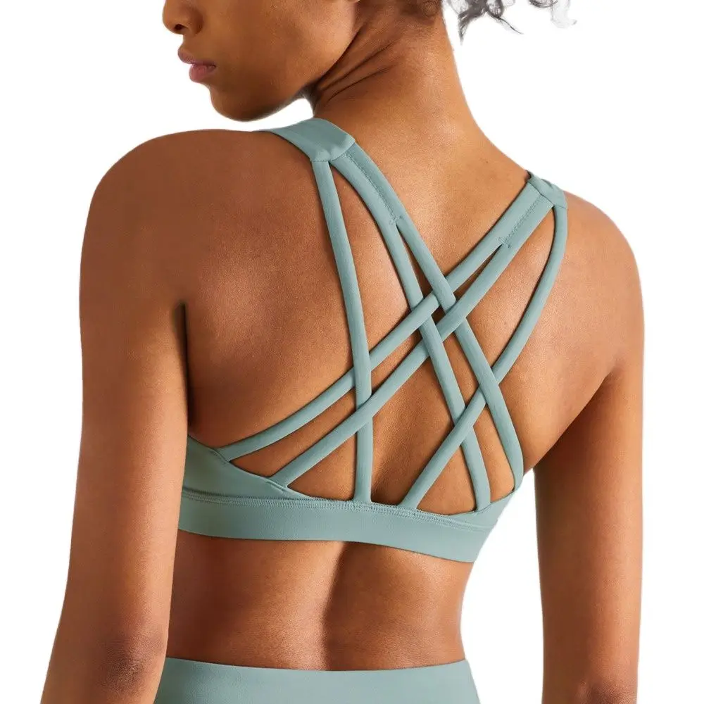 

Спортивное нижнее белье, женский бюстгальтер пуш-ап с красивой спинкой, крест, спортивный бюстгальтер с высокой посадкой, дышащий кроп-топ д...